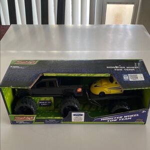 Buddy L Ford Monster Wheel Tow Team Toy - Black and Yellow NWOT